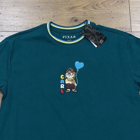 UP Disney Pixar Shirt Adult XS Carl Couples T-Shirt Embroidered BoxLunch NWT - Picture 2 of 11